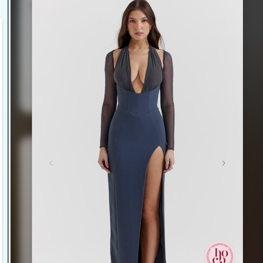 House of CB Evangelina Slate Blue Grey dress